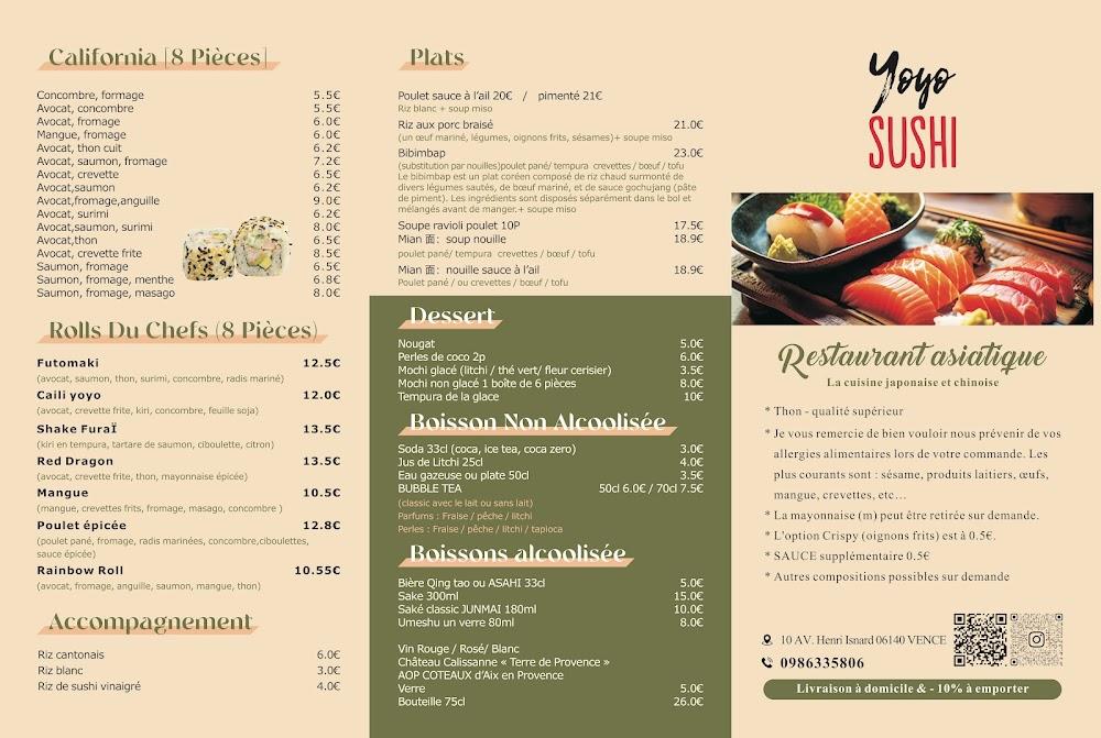 YOYO SUSHI - Menu Image 2